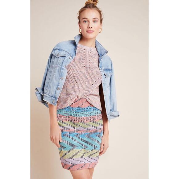 Anthropologie Aldomartins Siena Zig-Zag Mini Skirt, XS - Picture 2 of 9